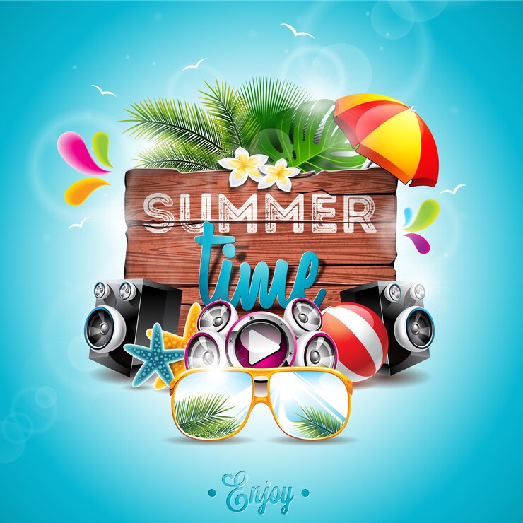 Free Vector summer time background
