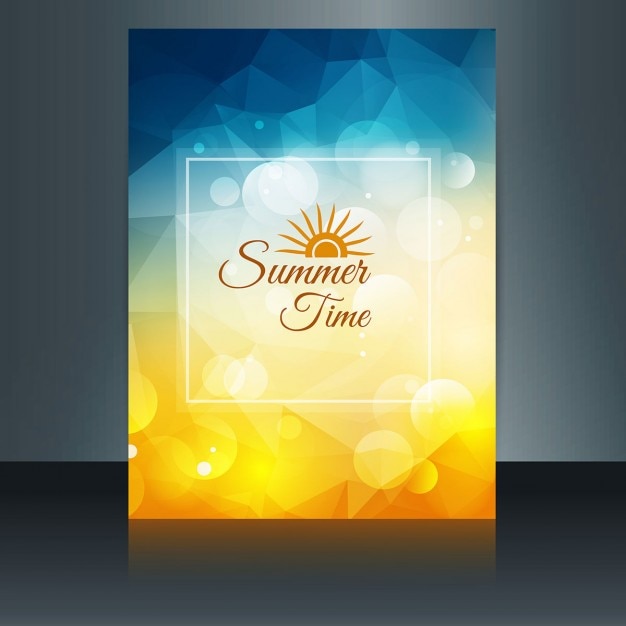 Free vector summer time brochure