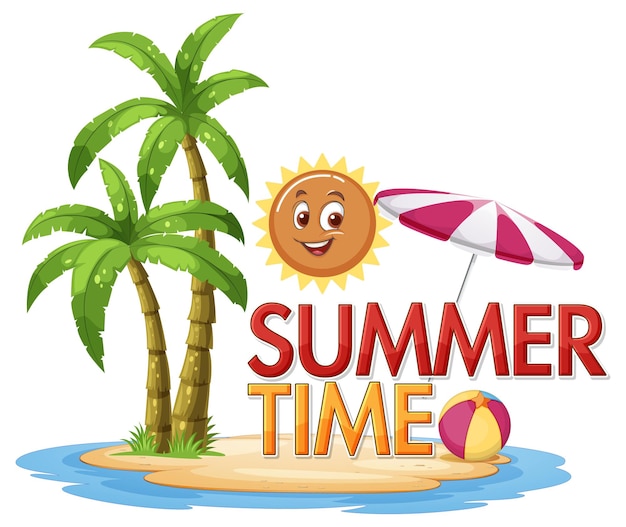 Summer time logo template