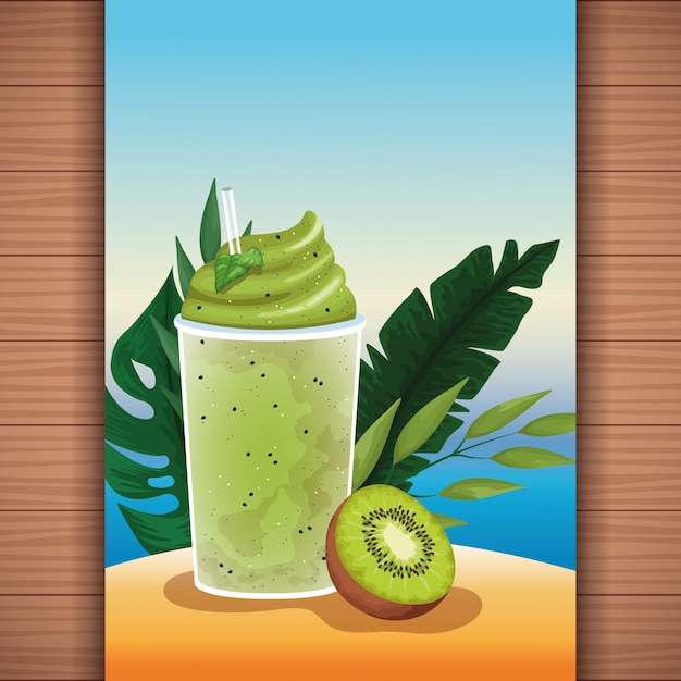 Summer tropical refreshment fruit juice