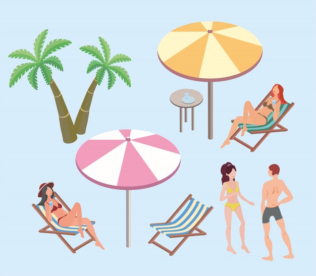 ビーチの女 無料のベクター ビーチの女 無料のベクター