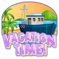 Free vector summer vacation logo concept