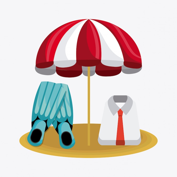 Free Vector summer, vacations and travel