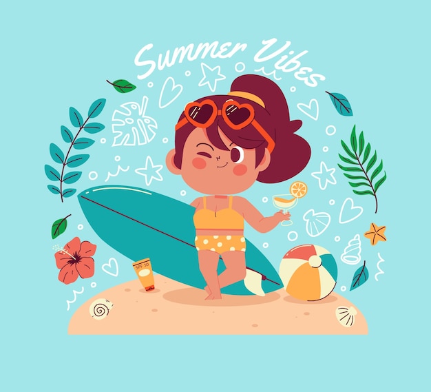 Summer vibes illustration