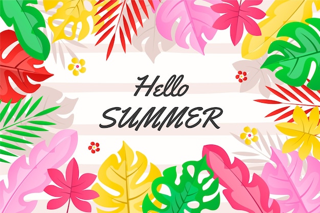 Free vector summer wallpaper colorful concept