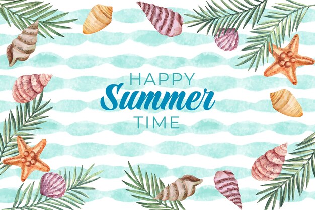 Summer watercolor background