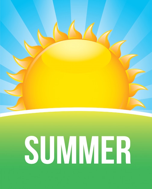Бесплатное векторное изображение Летом