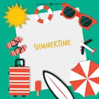 Vettore gratuito summertime sfondo