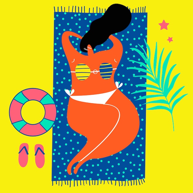 Free vector summertime is here