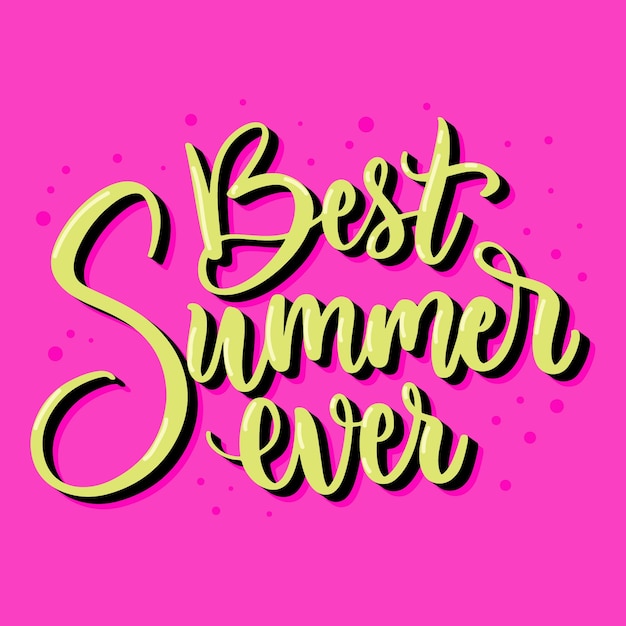 Summertime lettering style