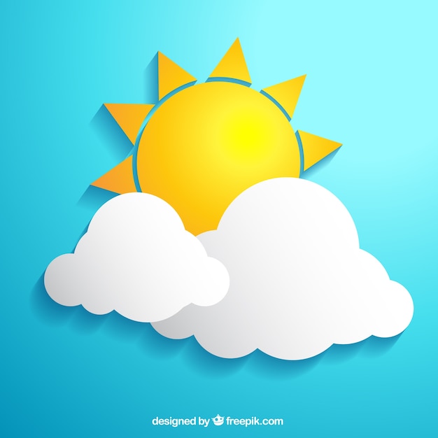 Free vector sun and clouds