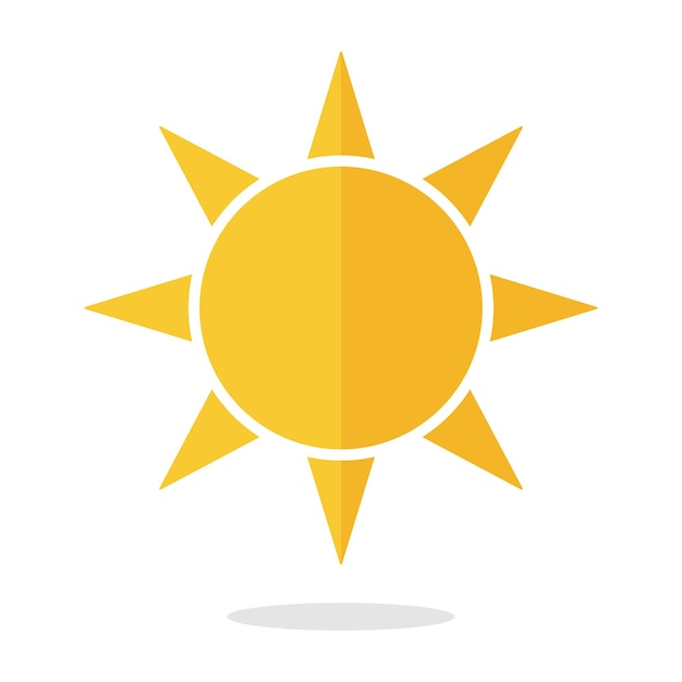 Бесплатное векторное изображение Солнечный плоский стиль