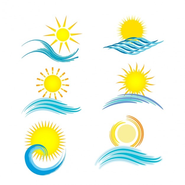 Free vector sun icon collection