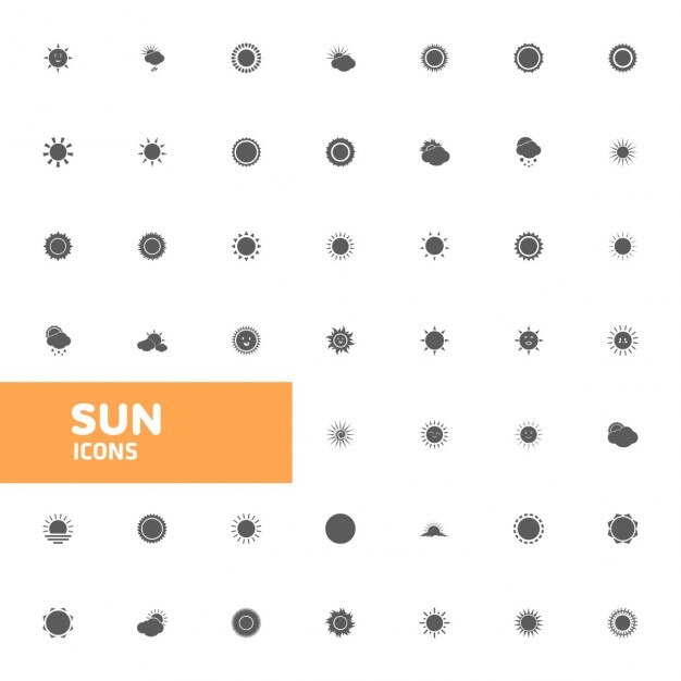 Free Vector sun icons