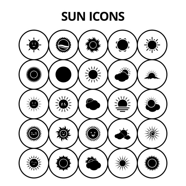 Sun icons