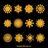 Free vector sun icons