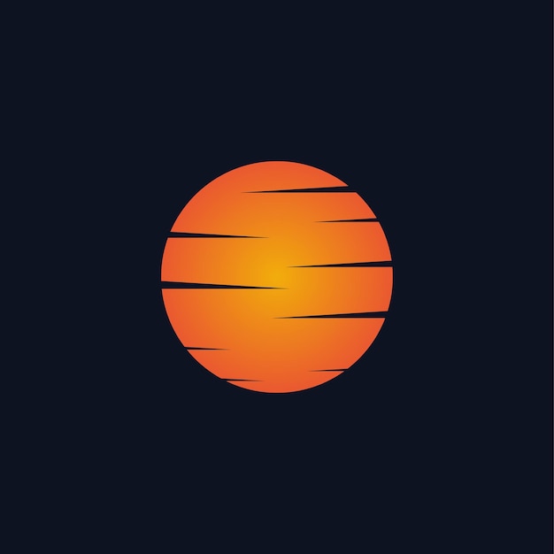 Free vector sun logo gradient minimalist style design