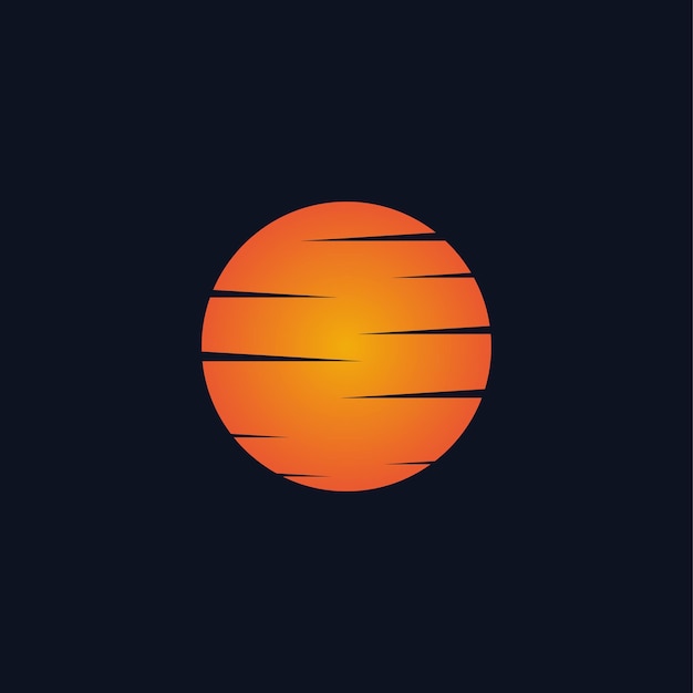 Sun logo gradient minimalist style design