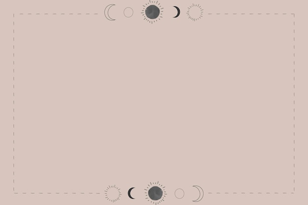 Free vector sun and the moon on a beige background