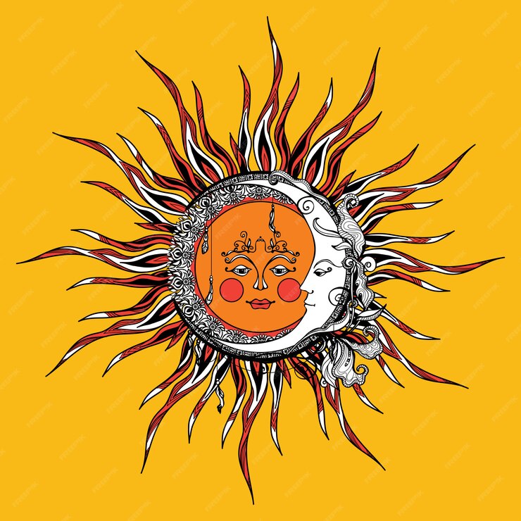 Free Vector | Sun and moon