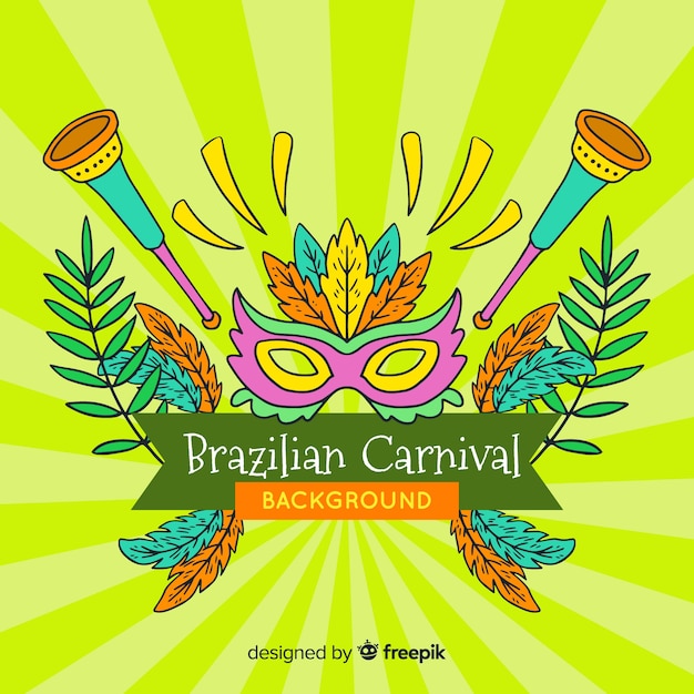 Sunburst brazilian carnival background