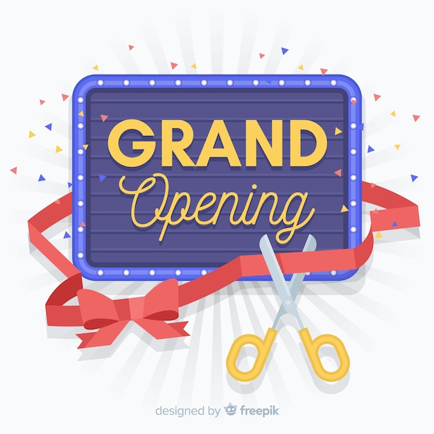 Free vector sunburst effect grand opening background