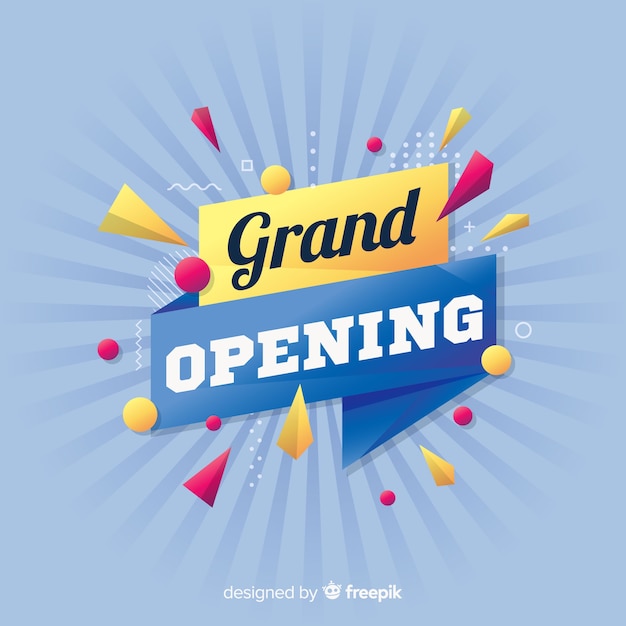 Free vector sunburst effect grand opening background