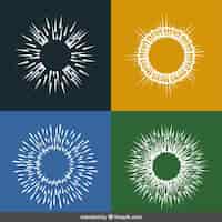 Free vector sunbursts collection