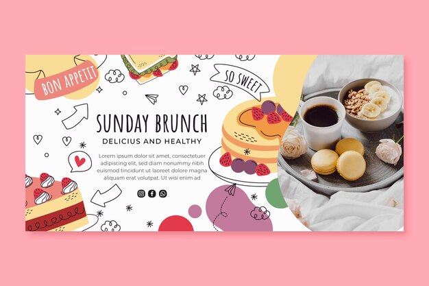 Sunday brunch banner template