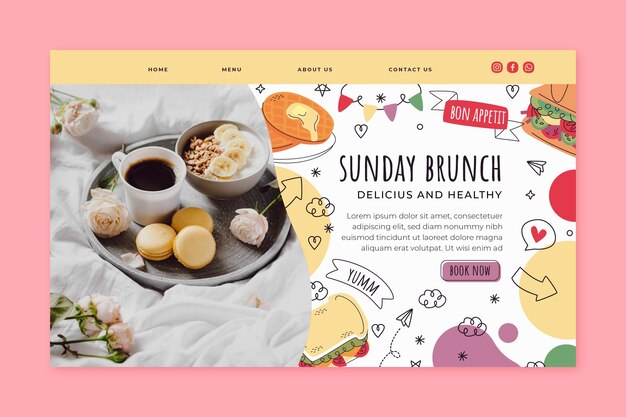 Sunday brunch landing page template