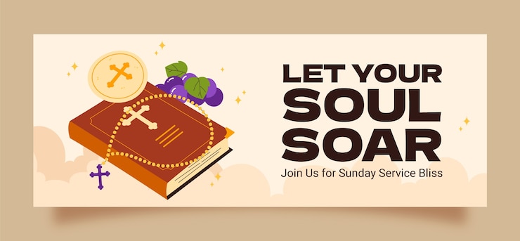 Free Vector sunday service template design