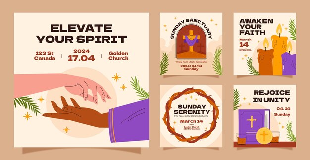 Sunday service template design