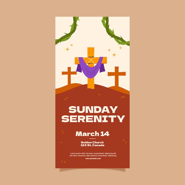 Sunday service template design