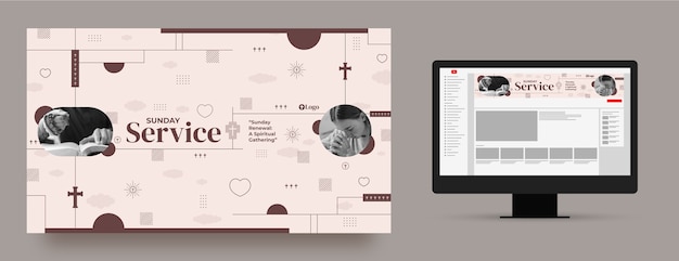 無料ベクター 日曜の礼拝 - ユーチューブチャンネル