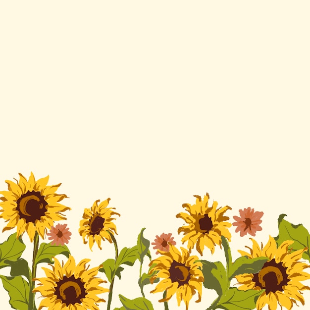 Free vector sunflower pattern