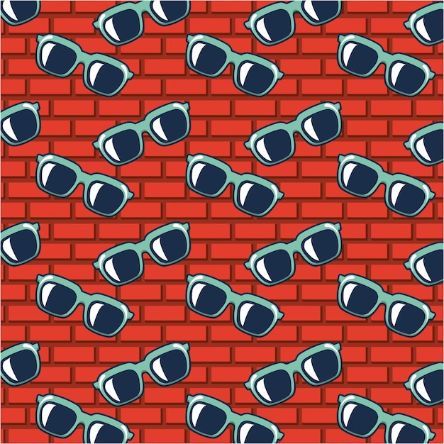 Sunglasses doodle pattern