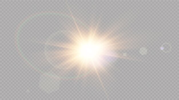 Sunlight special lens flare light effect