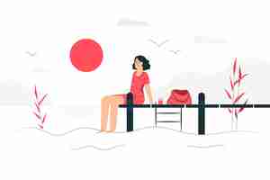 Free vector sunny day illustration concept