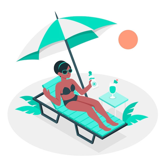 Free vector sunny day illustration concept