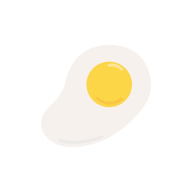 Sunny side up fried egg graphic illustration