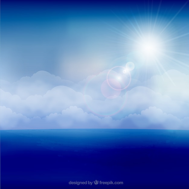 Free vector sunny sky background