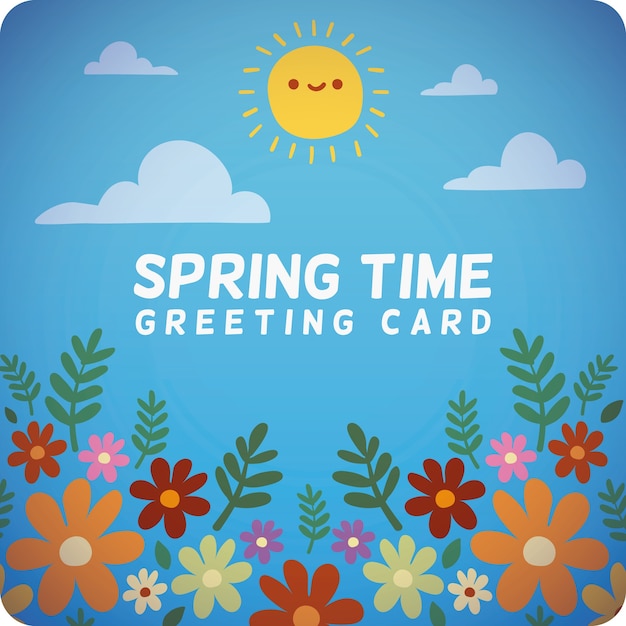 Free vector sunny spring day card