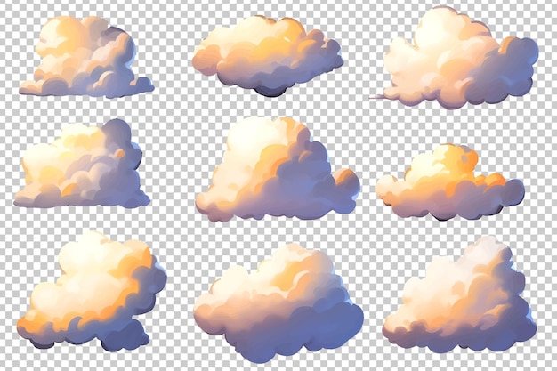 Free vector sunrise cloud collection