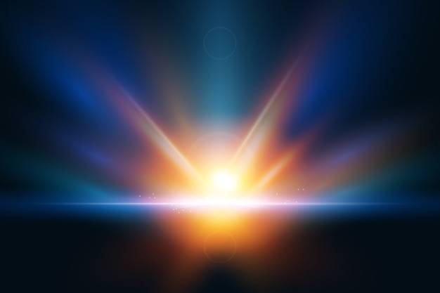 Free vector sunrise light effect