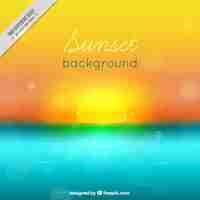 Free vector sunset background design