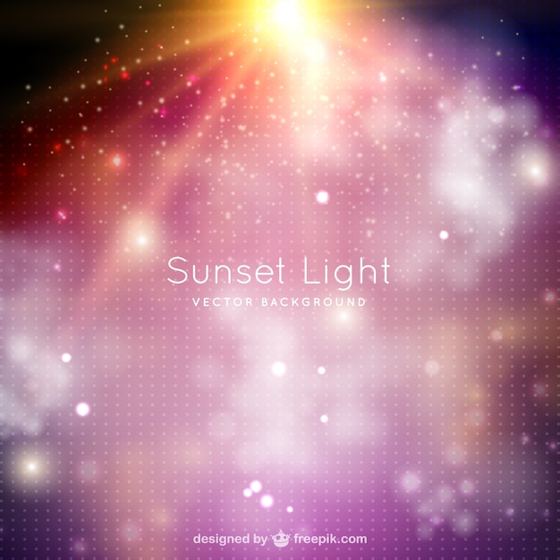 Free vector sunset light background with sparkles