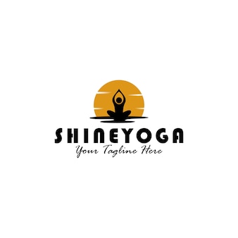 Саншайн йога символ дизайн логотипа