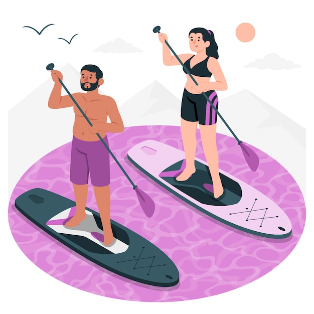 Free vector sup concept illustration