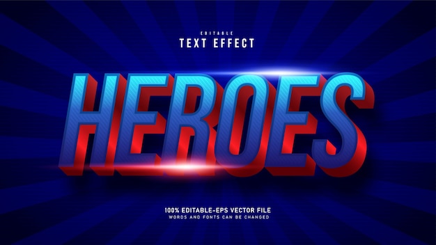 Free vector super hero text effect