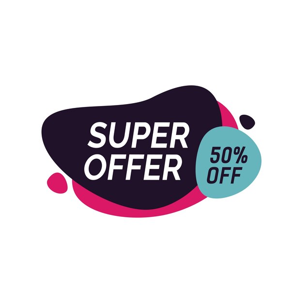 Super Offer Fifty Percent Off Lettering